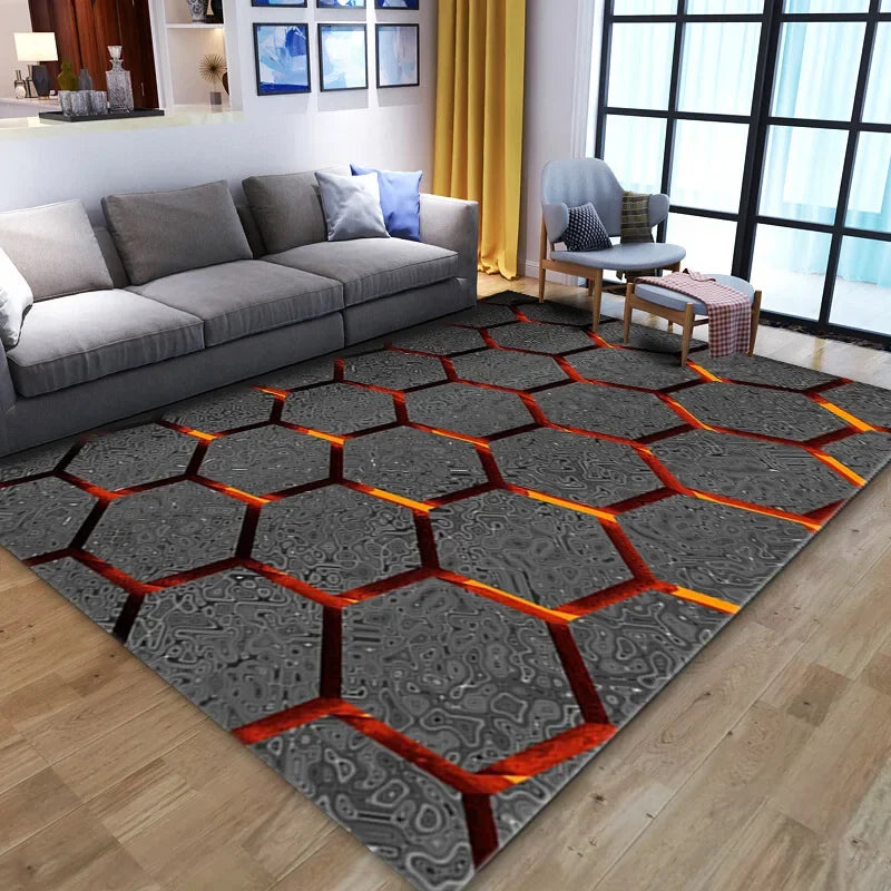 Optical Illusion Carpet Bedroom Floor Rug Zylo Zen Designs