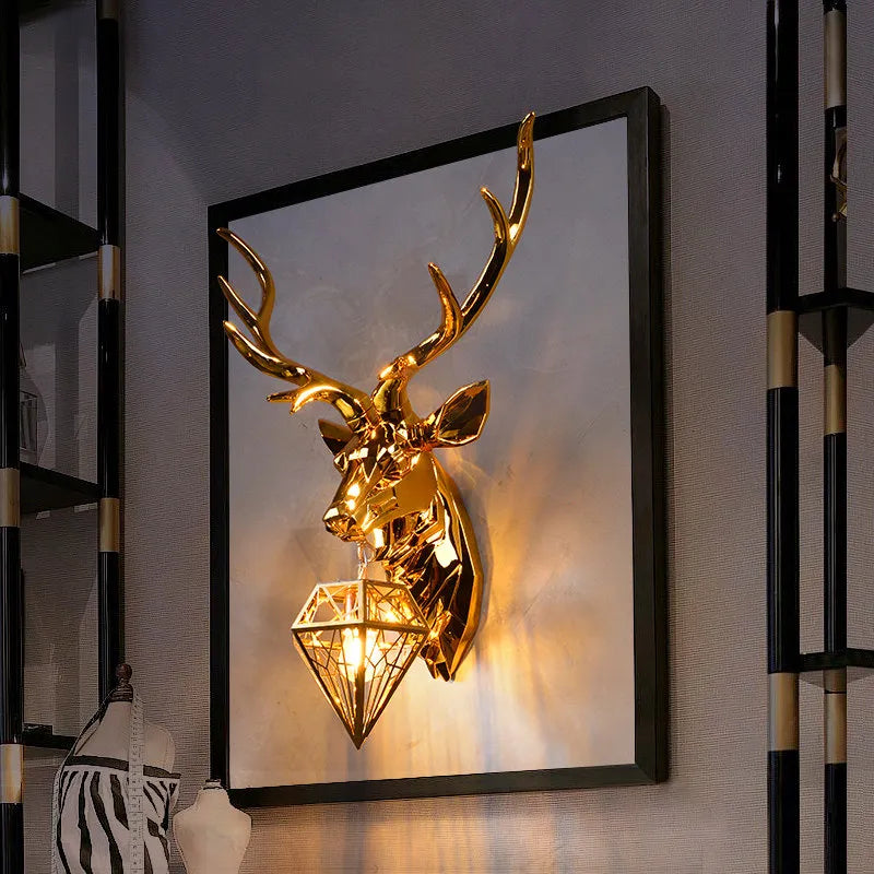 Deer Head Wall Lamp