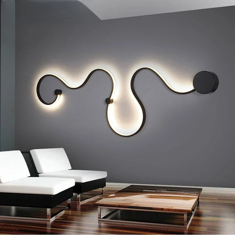 Post Modern Wall Lamps Acrylic Bedroom Study Living Balcony Room Home Decor White Black Iron Body Sconce Led Lights Fixtures