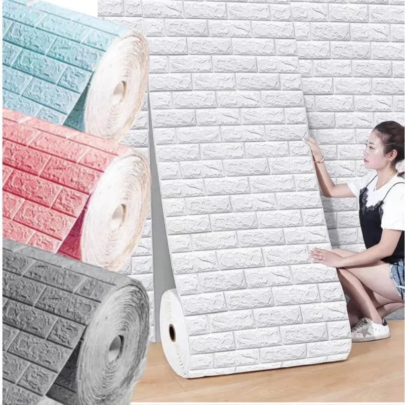 Self-Adhesive Brick Wallpaper