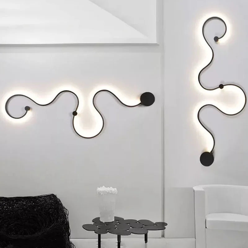 Post Modern Wall Lamps Acrylic Bedroom Study Living Balcony Room Home Decor White Black Iron Body Sconce Led Lights Fixtures